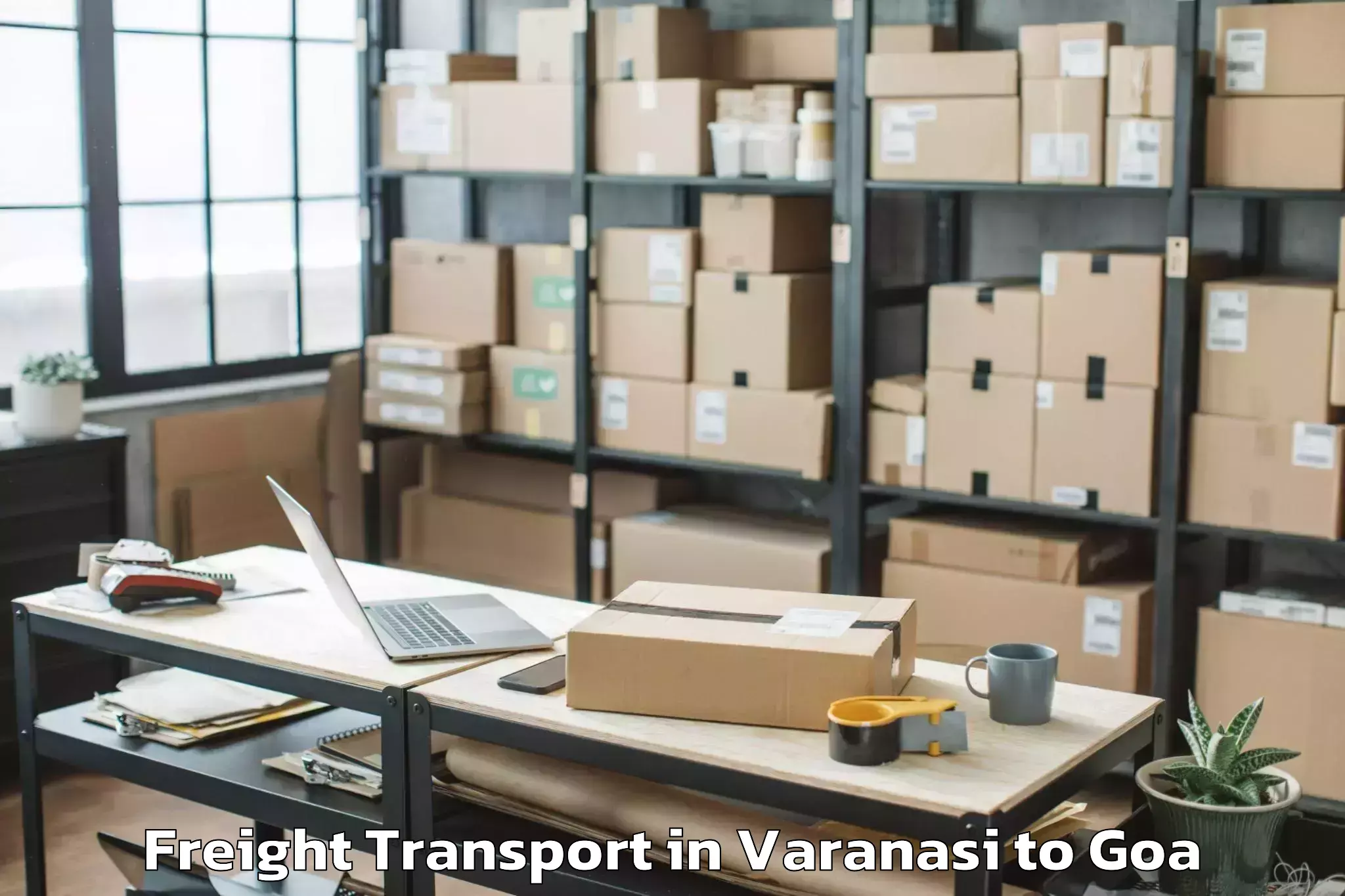 Book Varanasi to Canacona Freight Transport Online